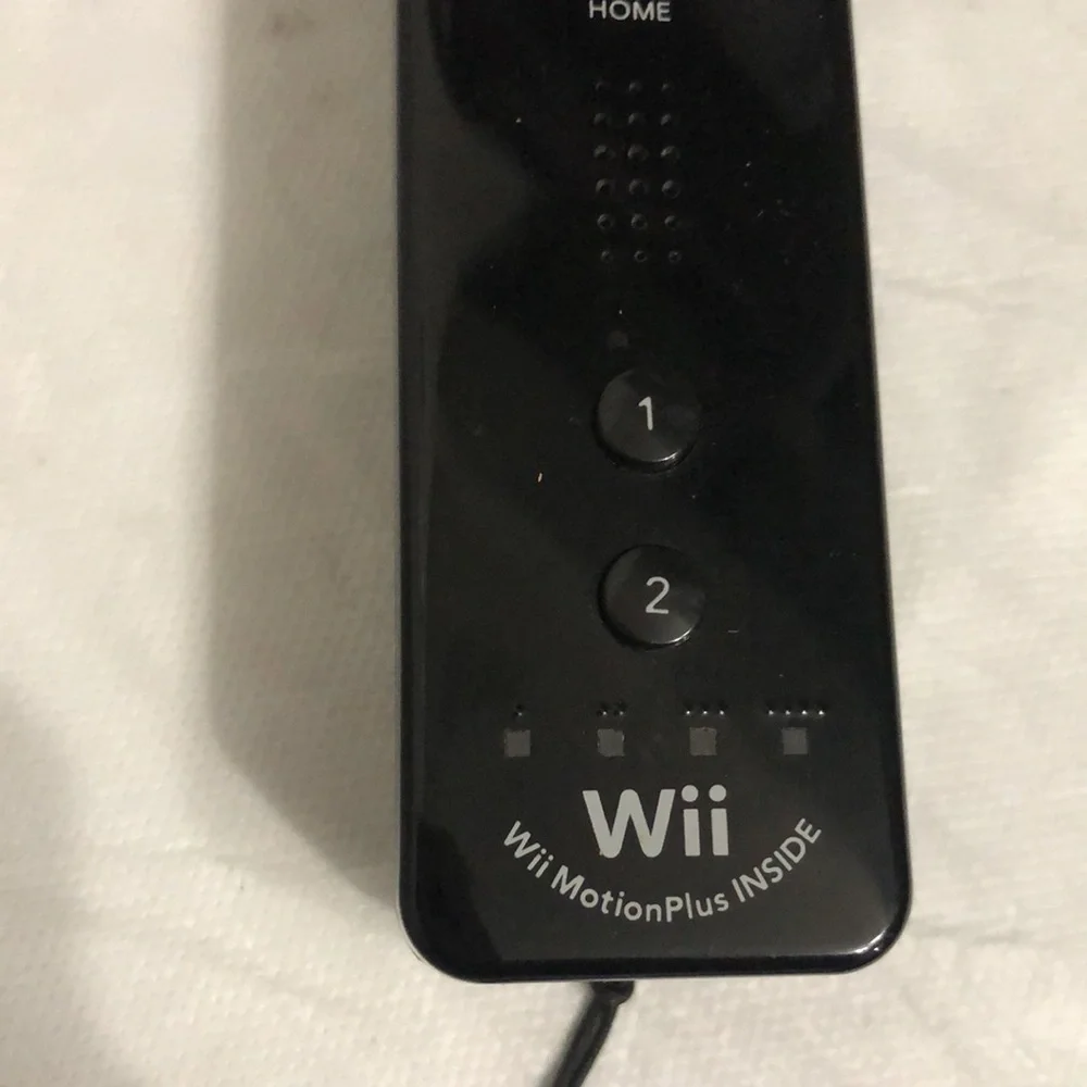 Nintendo Black Wii Remote with Wrist Strap